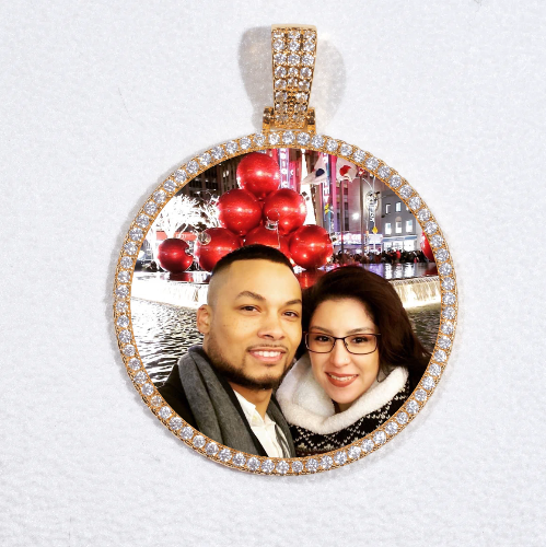 MEDIUM 3D CIRCLE CUSTOM PICTURE PENDANT