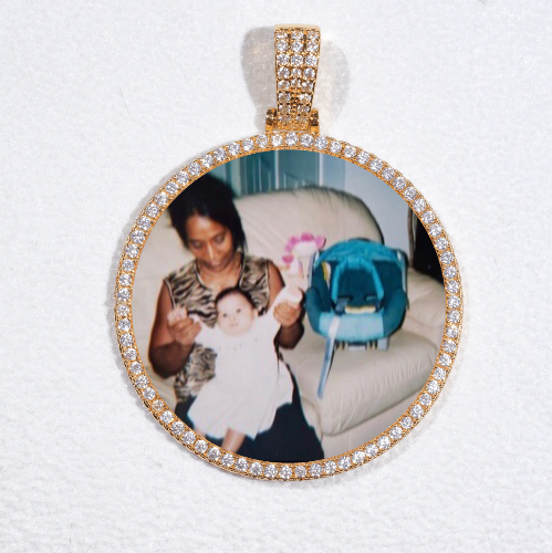 MEDIUM 3D CIRCLE CUSTOM PICTURE PENDANT