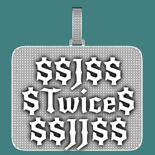 CUSTOM LETTER NECKLACE 3D BIG SQUARE