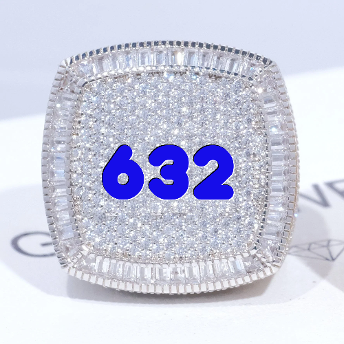 CUSTOM LETTER 3D ICED RING