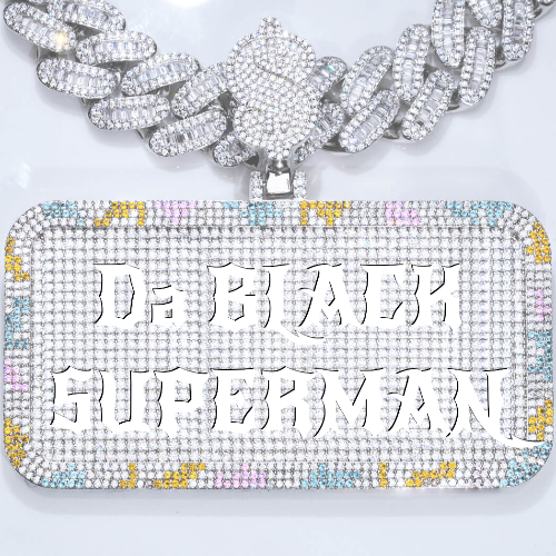 CUSTOM LETTER NECKLACE 3D COLORFUL SQUARE
