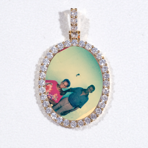 3D Oval Custom Picture Pendant
