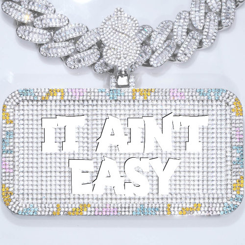 CUSTOM LETTER NECKLACE 3D COLORFUL SQUARE