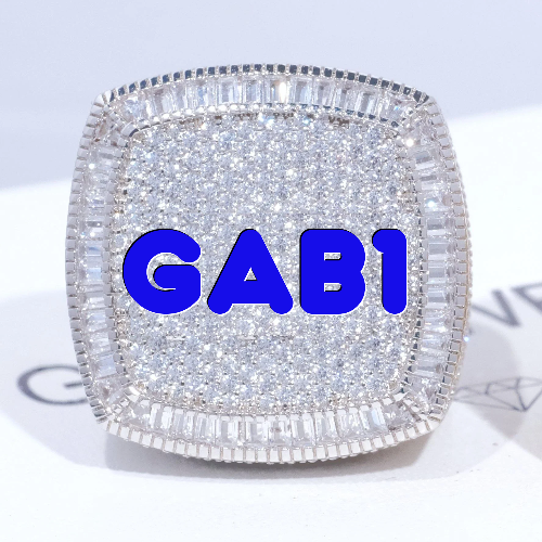 CUSTOM LETTER 3D ICED RING