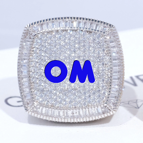 CUSTOM LETTER 3D ICED RING