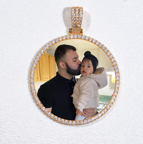 MEDIUM 3D CIRCLE CUSTOM PICTURE PENDANT
