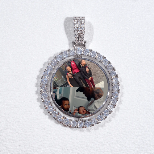 3D Spinning 2-Faced Custom Picture Pendant