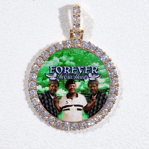 3D CIRCLE CUSTOM PICTURE PENDANT SMALL SIZE