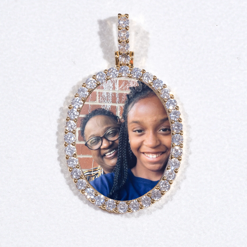 3D Oval Custom Picture Pendant