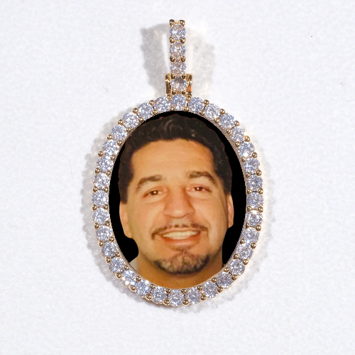 3D Oval Custom Picture Pendant