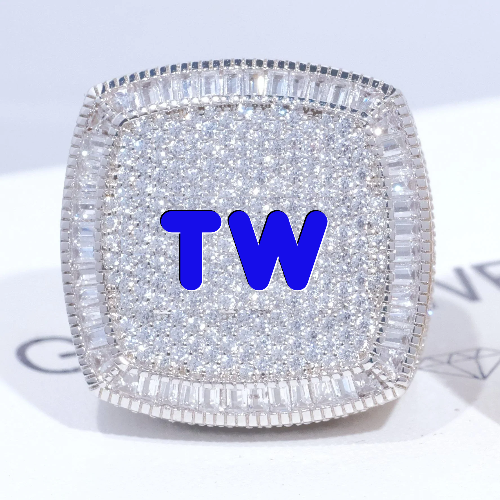 CUSTOM LETTER 3D ICED RING