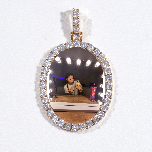 3D Oval Custom Picture Pendant