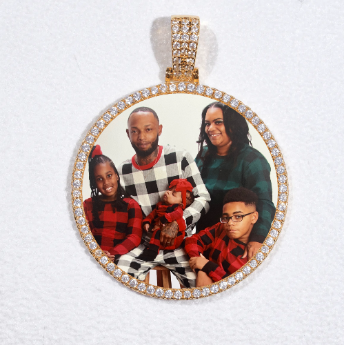 MEDIUM 3D CIRCLE CUSTOM PICTURE PENDANT