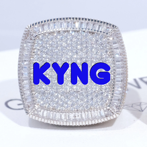 CUSTOM LETTER 3D ICED RING
