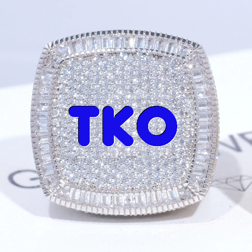 CUSTOM LETTER 3D ICED RING