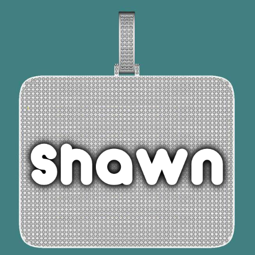 CUSTOM LETTER NECKLACE 3D BIG SQUARE