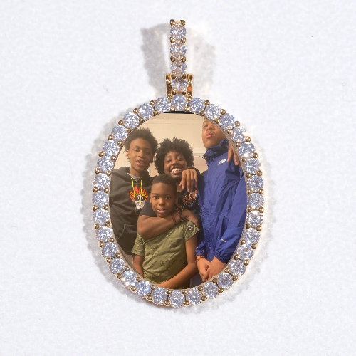 3D Oval Custom Picture Pendant