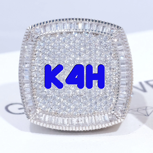 CUSTOM LETTER 3D ICED RING