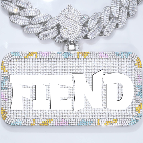 CUSTOM LETTER NECKLACE 3D COLORFUL SQUARE