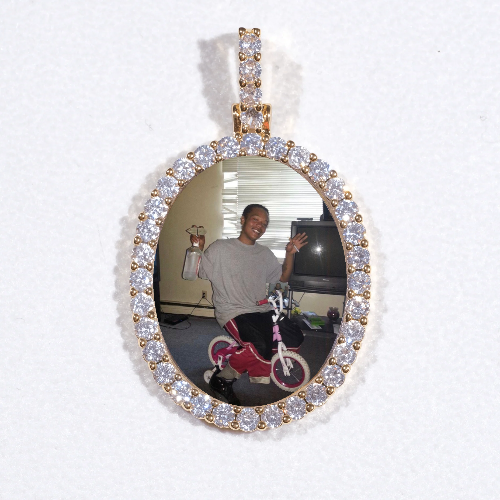 3D Oval Custom Picture Pendant