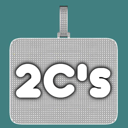 CUSTOM LETTER NECKLACE 3D BIG SQUARE
