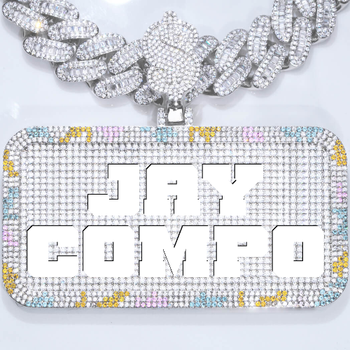 CUSTOM LETTER NECKLACE 3D COLORFUL SQUARE