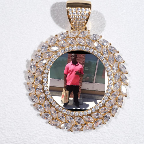 Large 3D Wheat Ear Custom Picture Pendant