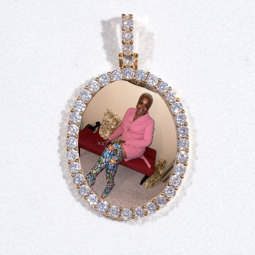 3D Oval Custom Picture Pendant
