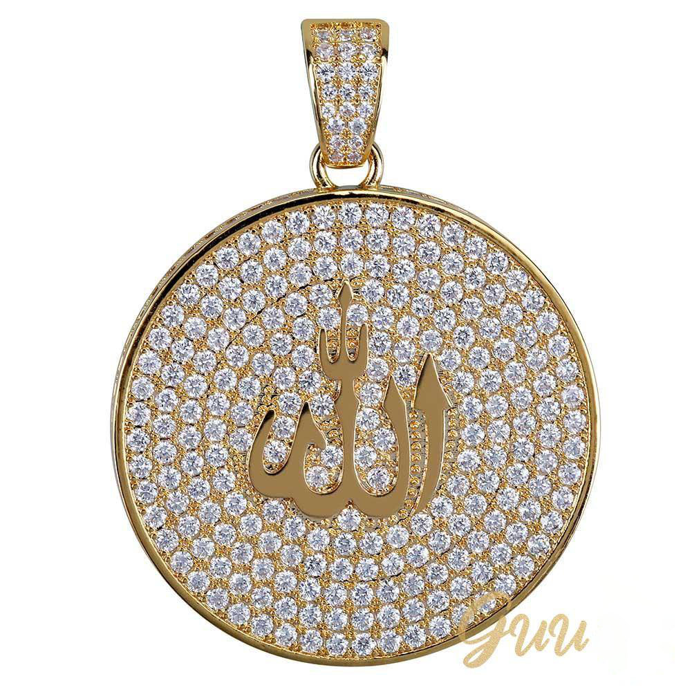 Iced Gold-Plated Retro Religion Islamic Pendant