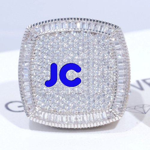 CUSTOM LETTER 3D ICED RING