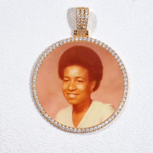 MEDIUM 3D CIRCLE CUSTOM PICTURE PENDANT