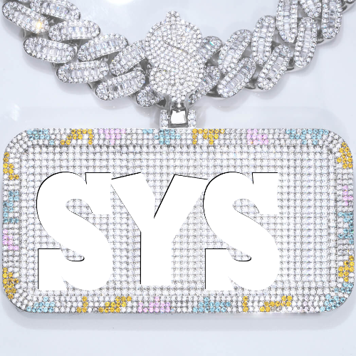 CUSTOM LETTER NECKLACE 3D COLORFUL SQUARE