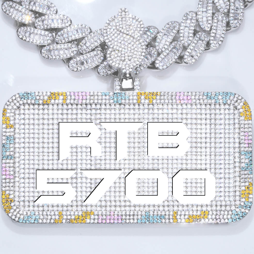 CUSTOM LETTER NECKLACE 3D COLORFUL SQUARE