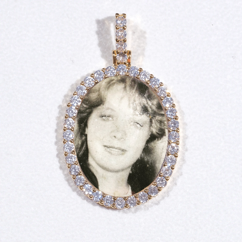 3D Oval Custom Picture Pendant