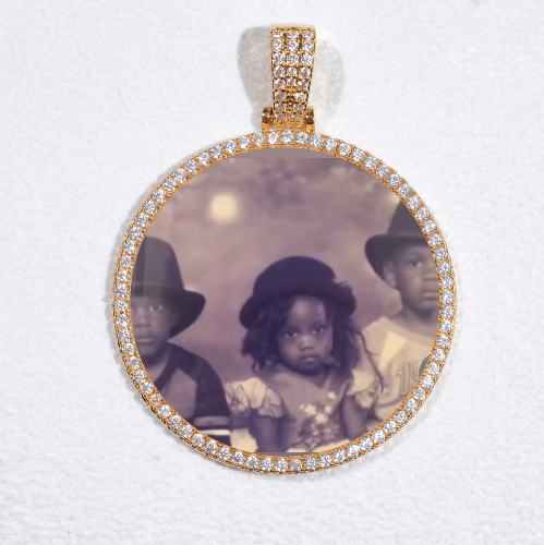 MEDIUM 3D CIRCLE CUSTOM PICTURE PENDANT