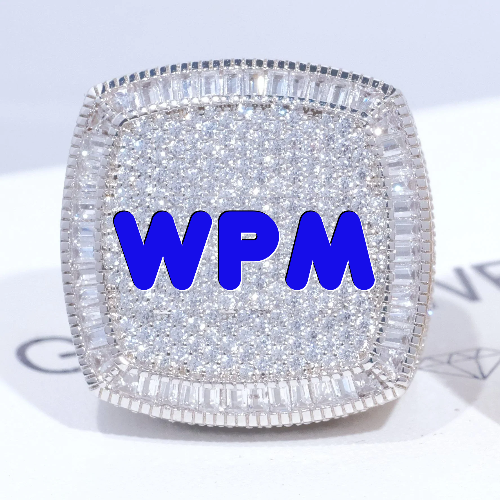 CUSTOM LETTER 3D ICED RING