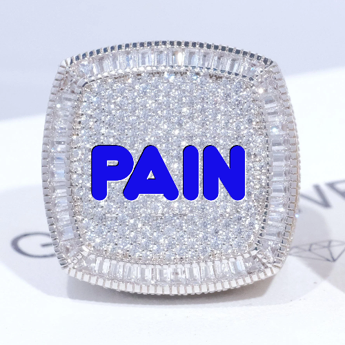 CUSTOM LETTER 3D ICED RING