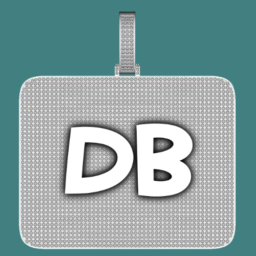 CUSTOM LETTER NECKLACE 3D BIG SQUARE