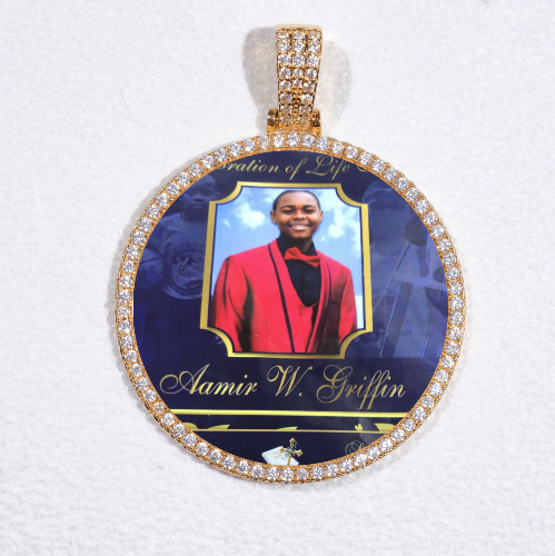 MEDIUM 3D CIRCLE CUSTOM PICTURE PENDANT