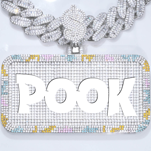 CUSTOM LETTER NECKLACE 3D COLORFUL SQUARE