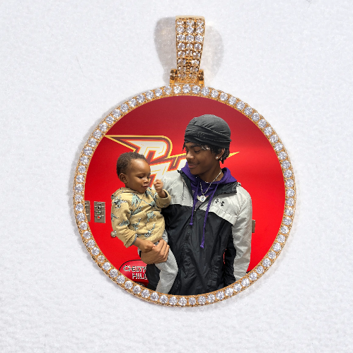 MEDIUM 3D CIRCLE CUSTOM PICTURE PENDANT