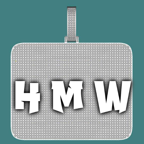 CUSTOM LETTER NECKLACE 3D BIG SQUARE