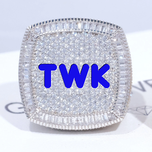 CUSTOM LETTER 3D ICED RING