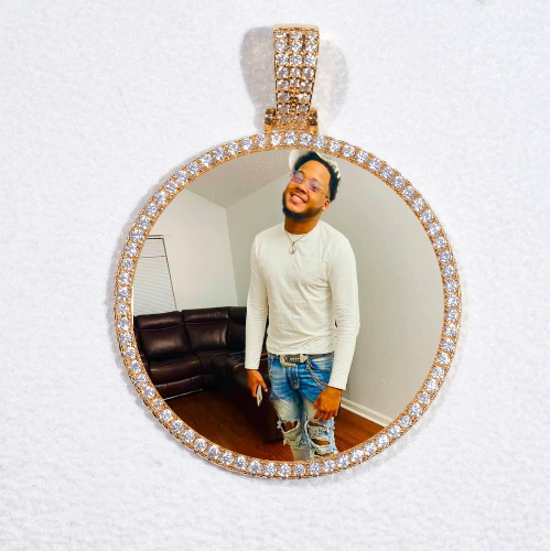 MEDIUM 3D CIRCLE CUSTOM PICTURE PENDANT
