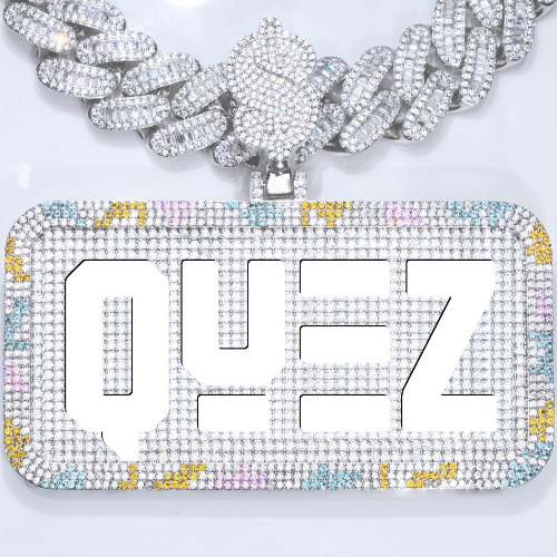 CUSTOM LETTER NECKLACE 3D COLORFUL SQUARE