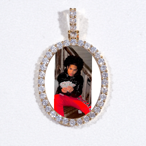 3D Oval Custom Picture Pendant