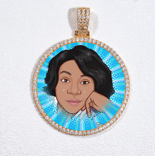 MEDIUM 3D CIRCLE CUSTOM PICTURE PENDANT