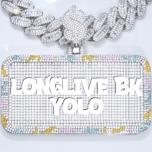 CUSTOM LETTER NECKLACE 3D COLORFUL SQUARE