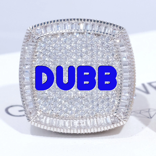 CUSTOM LETTER 3D ICED RING