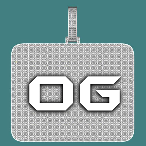 CUSTOM LETTER NECKLACE 3D BIG SQUARE